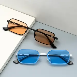 Rectangle Sunglasses Women UV400 Driving Sun Glasses Men Clear Color Summer Accessories Square Small Size