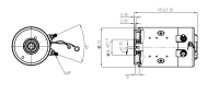 Moteur à courant continu hydraulique à aimant permanent 24V 2200W avec fonction de protection étanche à commutation de brosse pour palan automatique