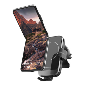 Productos de tendencia 2025 recién llegados <span class=keywords><strong>Sensor</strong></span> automático de doble bobina 15W cargador inalámbrico de coche rápido para <span class=keywords><strong>iPhone</strong></span> Samsung Z Flip - Product Image 1