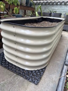 9 Inch/23cm Modern Metal Planting Box Outdoor Flower Bed <b>Vegetable</b> Garden Galvanized Sheet Eco-friendly Anti-Corrosion - Product Image 5