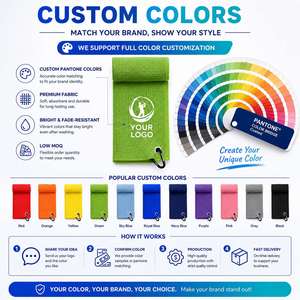 Custom Logo Quick Dry <b>Waffle</b> Golf Cleaning Towel for Clubs Gift Promotion Premium Microfiber Golf Towel - Product Image 5