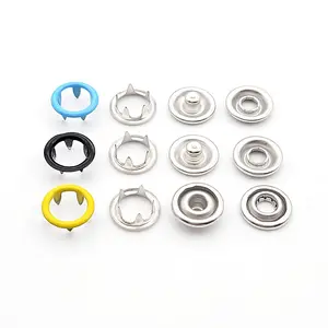 pearl prong snap button stainless steel ring prong snap botton for baby cloth