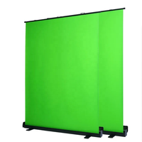 Layar Hijau Chromakey Portabel Lipat Bebas Lipatan 2x2.5m untuk Video Langsung