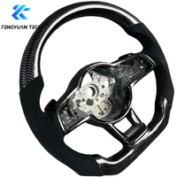 Volant en fibre de carbone avec palettes de changement de vitesse pour VW Golf GTI 7 7.5 Mk7 7,5 7R R Mk7R Audi A3 8V Jetta Tiguan Accessoires