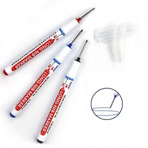 Marcador Permanente de Punta Plana para Trabajos de Construcción y Carpintería, 20-30 mm, Tinta Inodora, Escritura Suave, para Perforaciones Profundas - Product Image 1