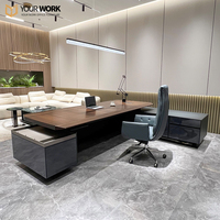 Meubles de bureau commerciaux, design moderne haut de gamme sur mesure, bureau de direction en forme de L modulaire, garantie 5 ans, panneau en bois sain