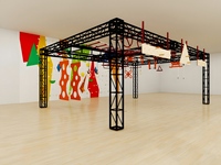 Parcours d'obstacles Ninja Warrior pour jeunes enfants, équipement de terrain de jeu intérieur pour mini-espace suspendu au plafond