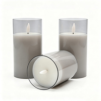 Nouvelle Arrivée Bougie Pilier LED Sans Flamme Décorative pour Mariages, Fêtes et Événements, avec Minuteur Marche/Arrêt et Fonctionnement sur Piles, dans un Gobelet en Plastique