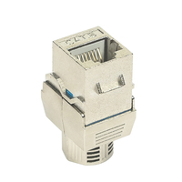 Soket Modular RJ45 telekomunikasi jaringan berpelindung penuh Jack Keystone Cat8 5