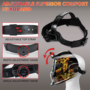 Casque de soudage à assombrissement automatique TRQWH avec <span class=keywords><strong>protection</strong></span> DIN9~13, alimentation solaire et au lithium - <span class=keywords><strong>Masque</strong></span> haute technologie pour soudage à l'arc/MIG/TIG - Product Image 5
