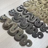 Extensions de cheveux humains vierges non traités, 100% cheveux humains péruviens, mèches ondulées, en paquets pour extensions capillaires