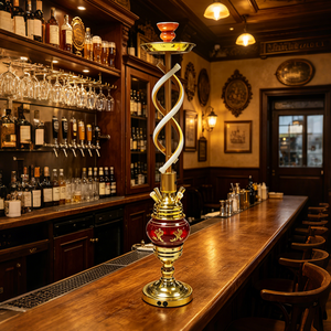 Wholesale Luxury DNA Double Spiral <b>Hookah</b> Shisha Set 75CM LED <b>Hookah</b> 3 Colors <b>Hookah</b> Set Arabic Indian <b>Hookah</b> Pen In Stock - Product Image 3