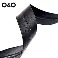 O & O-Fermetures à glissière en nylon étanches #5 Fermetures à glissière noires résistantes à l'eau pour pochette à glissière en néoprène Étanche