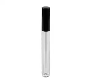 2.8Ml Empty Plastic Clear Wands Custom Lip Gloss Containers Tube With Black Lid