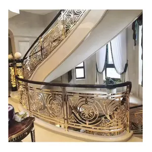 Precision Laser Cutting Metal Decorative Fence Luxury Aluminum Alloy Stair Railing Laser Cut Sheet Metal Products