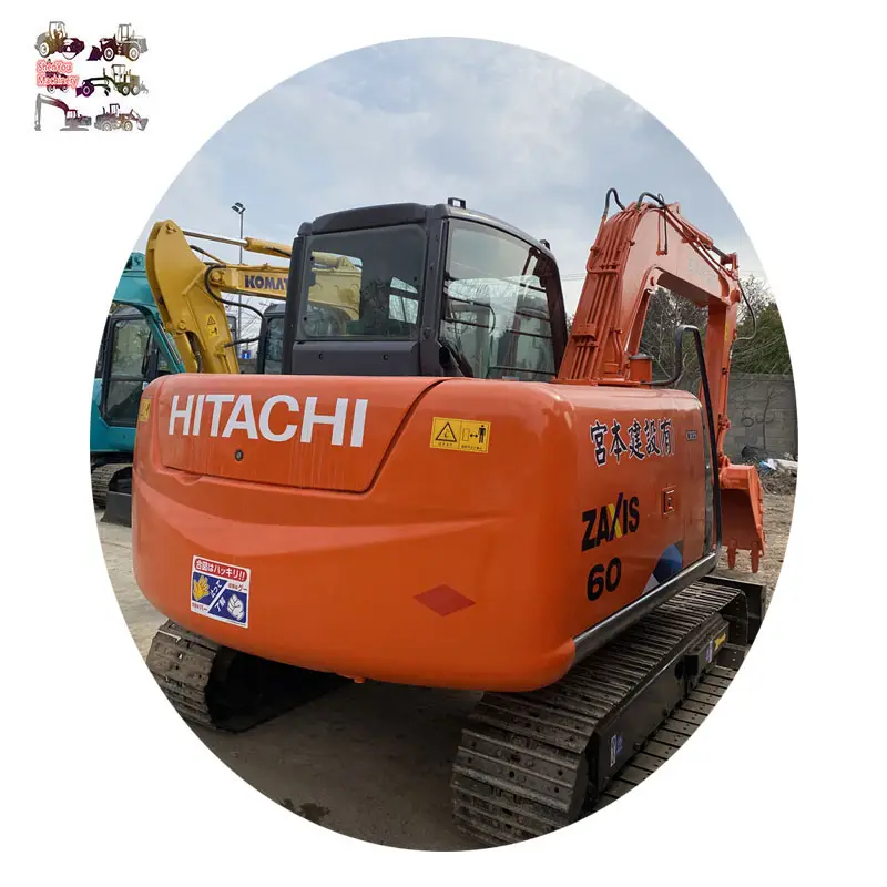 Japan Gemaakt Hitachi Mini Graafmachine Zx60 Te Koop, 6ton Hitachi Tracked Digger Prijs Laag In China