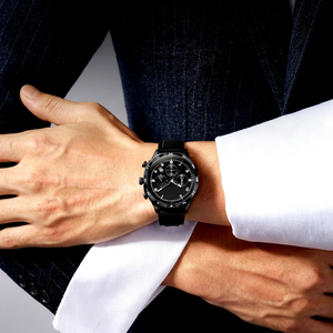   Montre de luxe 2986, design sportif, bracelet en caoutchouc personnalisé avec logo OEM, étanche, lumineuse, avec phases de lune, pour hommes - Product Image 1