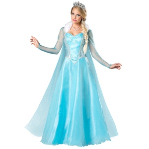 Costume di Halloween Principessa <span class=keywords><strong>Elsa</strong></span> di <span class=keywords><strong>Frozen</strong></span>, Abito per Cosplay Adulti - Product Image 1