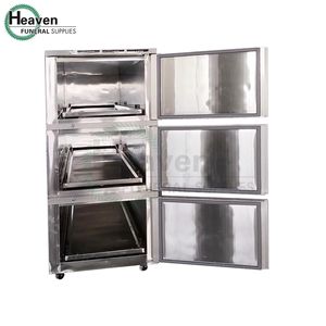遺体安置所用冷蔵庫 葬儀用品 空冷式 大型 葬儀場 3体用 遺体冷凍庫 遺体冷蔵庫 - Product Image 1