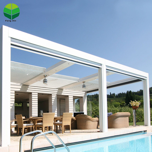 Moderno Nuevo diseño de aluminio motorizado retráctil bioclimática pérgola con luz LED - Product Image 6