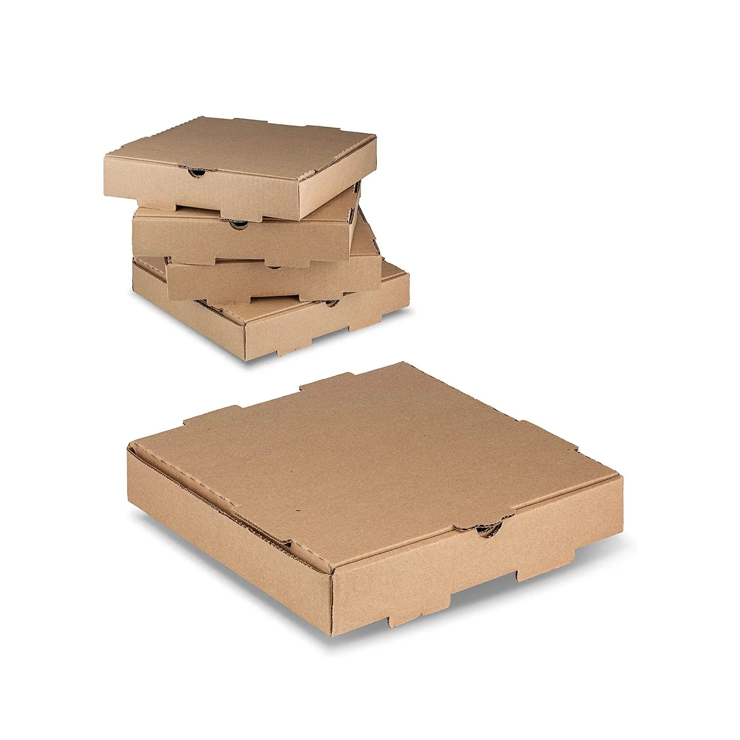 Tùy chỉnh 8 12 14 28 inch với logo carton có một cách karton sóng caja Para de gói màu đen boite kutusu bánh pizza hộp