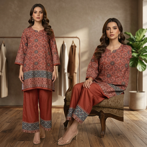 Women's Corduroy 2-Piece Anti-Wrinkle Formal Suit Set with Embroidery-Fusion Luxury Edition - Product Image 2
