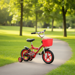 Vélo pour enfants Kugoo 12 pouces, vitesse unique, frein V, cadre en acier, panier en plastique, roues d'apprentissage pour utilisation en extérieur - Product Image 2