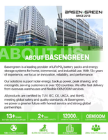 Batteries prismatiques LiFePO4 Basen Green 3.2V 314Ah expédiées de Pologne, grade A, neuves, avec rapport de test, code QR, barre omnibus et plaque époxy