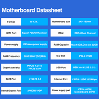 ERYING DIY Gaming Desktop PC Intel Core I7 14650HX DDR4 RAM SSD NVME MODT Adapter Kit LGA 1151 New Core I7 Motherboard CPUs for