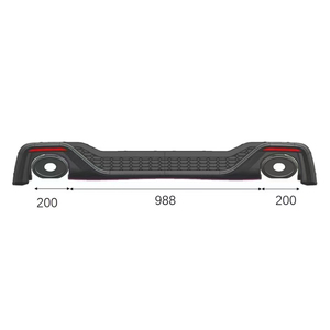 Difusor Trasero Estilo RS5 en Negro Brillante con Puntas de Escape para Audi <span class=keywords><strong>A5</strong></span> <span class=keywords><strong>Sportback</strong></span> S Sport Line B9.5 2020 2021 <span class=keywords><strong>2022</strong></span> 2023 2024 - Product Image 4