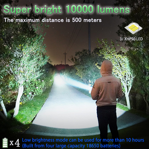 Bán Chạy Đèn Pin <span class=keywords><strong>LED</strong></span> Sạc Công Suất Cao 10000 Lumen Đèn Pin Chiến Thuật Xhp50 Đèn Pin Đèn Pin Cắm Trại Đi Bộ Đường Dài - Product Image 2