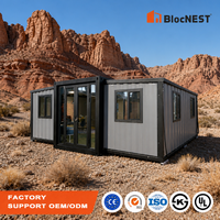 BlocNEST Maison de luxe extensible, bungalow modulaire en acier préfabriqué, villa préfabriquée 2 chambres pour la vie de famille