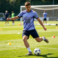 Ensemble d'uniformes de football personnalisés avec logo, nom et numéro, sublimation intégrale, maillot de football respirant à séchage rapide pour adultes, jeunes et équipes de club, OEM
