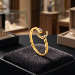 Anillo de Compromiso de Diamantes Cultivados en Laboratorio, Chapado en Rodio, Oro de 10K/14K/18K y Plata 925/935 para Mujer |   Joyería Fina para Uso Diario - Product Image 1