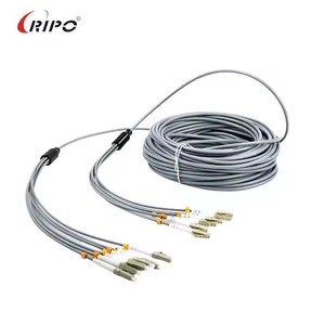 สายแพตช์ไฟเบอร์มัลติโหมด LC-LC 2-12แกน62.5/125um หุ้มเกราะทองแดงเกรดอุตสาหกรรมสำหรับการเดินสายศูนย์ข้อมูลกลางแจ้ง - Product Image 1