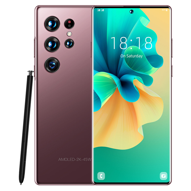 Stylish Mobile Phone S22 U 16gb+512g Smart Android Phone 6800mah 5g Dual Sim Dual Standby Unlocked Smartphone S22 ultra
