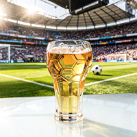 Copa de Vino de Cristal con Forma de Balón de Fútbol, Creativa, para Bar Deportivo, Regalo para Aficionados al Vino