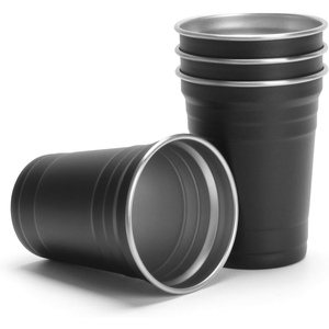 Vaso de Cerveza de Aluminio de 16 oz con Logotipo Personalizado al por Mayor, Vaso de Fiesta Reciclable para Campamento, Taza Desechable con Color Personalizado - Product Image 1