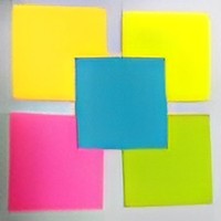 Bloc-notes personnalisé réutilisable auto-adhésif coloré sans résidus en papier offset avec écriture fluide multi-usages