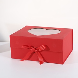 Scatola Regalo Pieghevole a Forma di <span class=keywords><strong>Cuore</strong></span> con Finestra, Chiusura Magnetica, Carta Speciale di Alta Qualità, Cartone Grigio, Confezione Regalo per San Valentino con Goffratura - Product Image 6