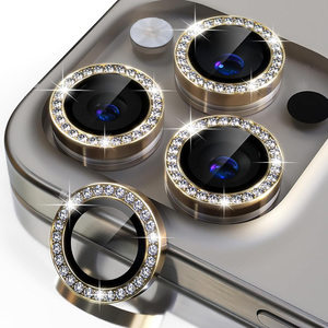 Protector de lente de cámara Glitter Diamond para IPhone 16 16plus 16pro 16proMax <span class=keywords><strong>Camrea</strong></span> Lens Diamond Metal Protector Glass - Product Image 4