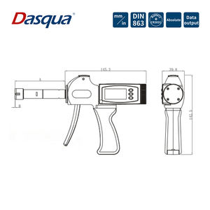 Dasqua 6-8mm शाफ़्ट के साथ डिजिटल 3-बिंदु पिस्तौल बोर गेज माइक्रोमीटर - Product Image 2