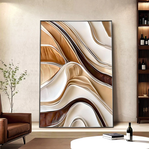 Peinture de Sol Abstraite Européenne Simple Vague Salle à Manger Art Mural Décoratif Salon Couloir de Luxe - Product Image 4