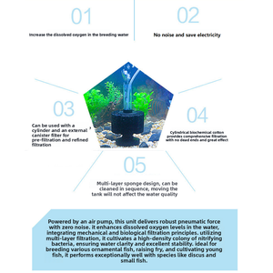 Filtro Spugna Biochimico Eco-Friendly Jeneca in Plastica Leggera e Resistente <span class=keywords><strong>per</strong></span> Acquari di Pesci, <span class=keywords><strong>Tartarughe</strong></span> e Gamberetti - Product Image 4