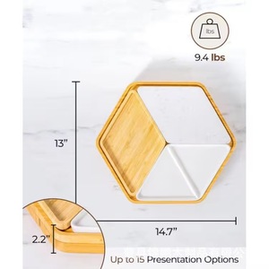 Bamboo <b>Cheese</b> Board <b>Set</b> With <b>Knife</b> Utensils For Party Serving Durable Wood Cutting Tray For Food Display - Product Image 4