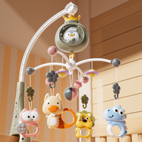 Jouets sensoriels de projection musicale pour le sommeil, mobile musical rotatif pour lit avec télécommande, jouets suspendus pour bébé