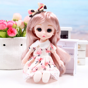 Exquis 17cm robe princesse poupée jouet éducatif et doux dessin animé avec vêtements fille jouet ensemble - Product Image 6