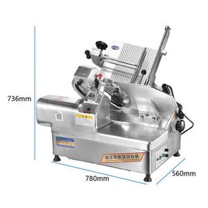 Yunqingtech Coupe-viande électrique semi-automatique 220 mm pour poisson, saucisses, fromage et viande congelée – Machine à trancher pour restaurant - Product Image 4