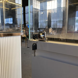 Hong Zhan <span class=keywords><strong>Artworld</strong></span>, vitrina de joyería LED de gama alta, Marco Chapado en titanio de acero inoxidable, tienda minorista duradera ecológica - Product Image 6