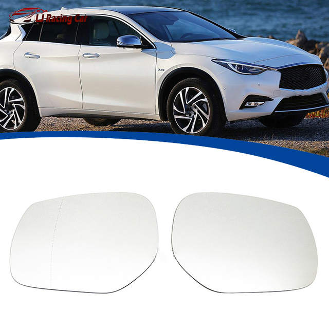 Car Side Rearview Wing Mirror Glass White Heated Mirror Glass Accessories for Infiniti Q30 Q50 Q70L QX30